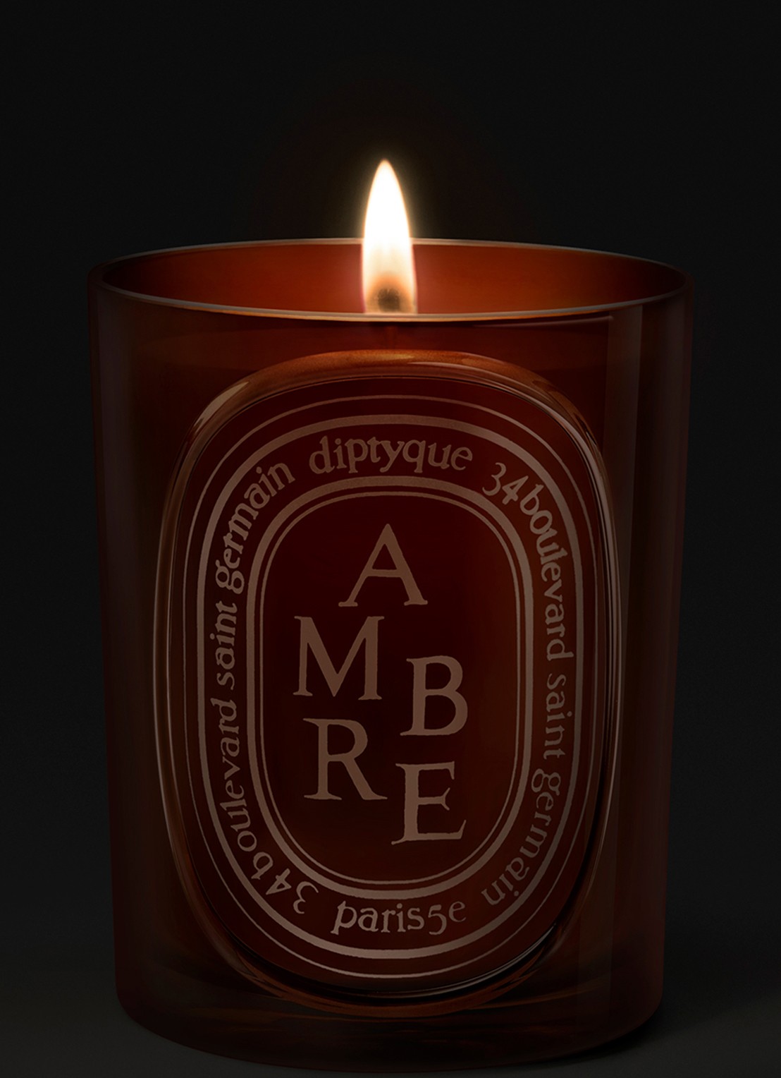 DIPTYQUE Ambre geurkaars 300 gram - voorkant 3 beige