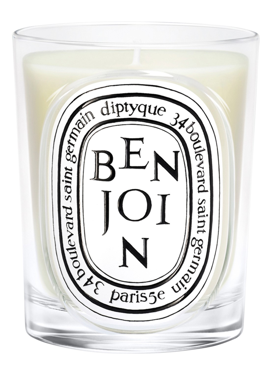 DIPTYQUE Benjoin Classic geurkaars 190 gram - voorkant beige