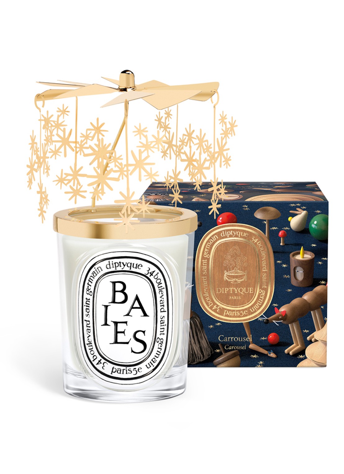 DIPTYQUE Carousel for Classic Scented Candle L. Edition - kaarsencarrousel - voorkant 2 goud