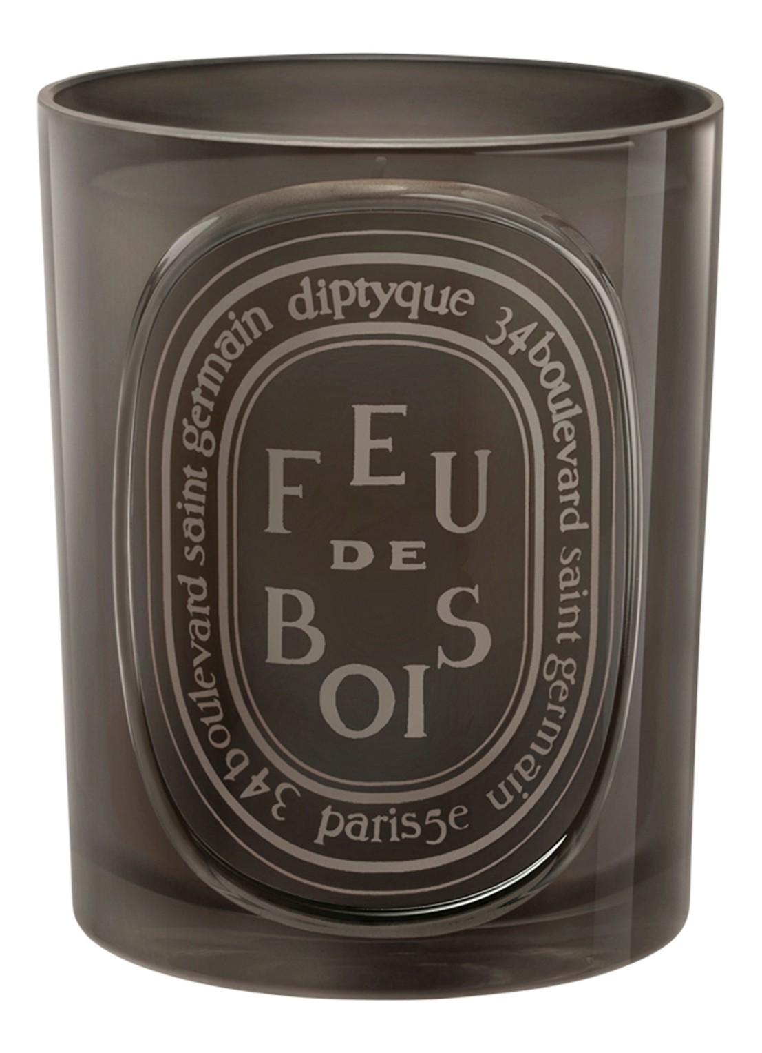 DIPTYQUE Feu de Bois geurkaars 300 gram - voorkant 2 beige