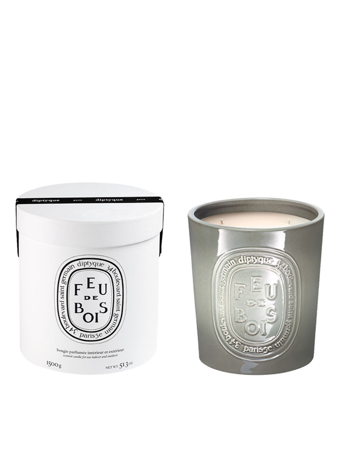 DIPTYQUE Feu de Bois Giant Scented Candle - geurkaars 1500 gram - voorkant 2 undefined