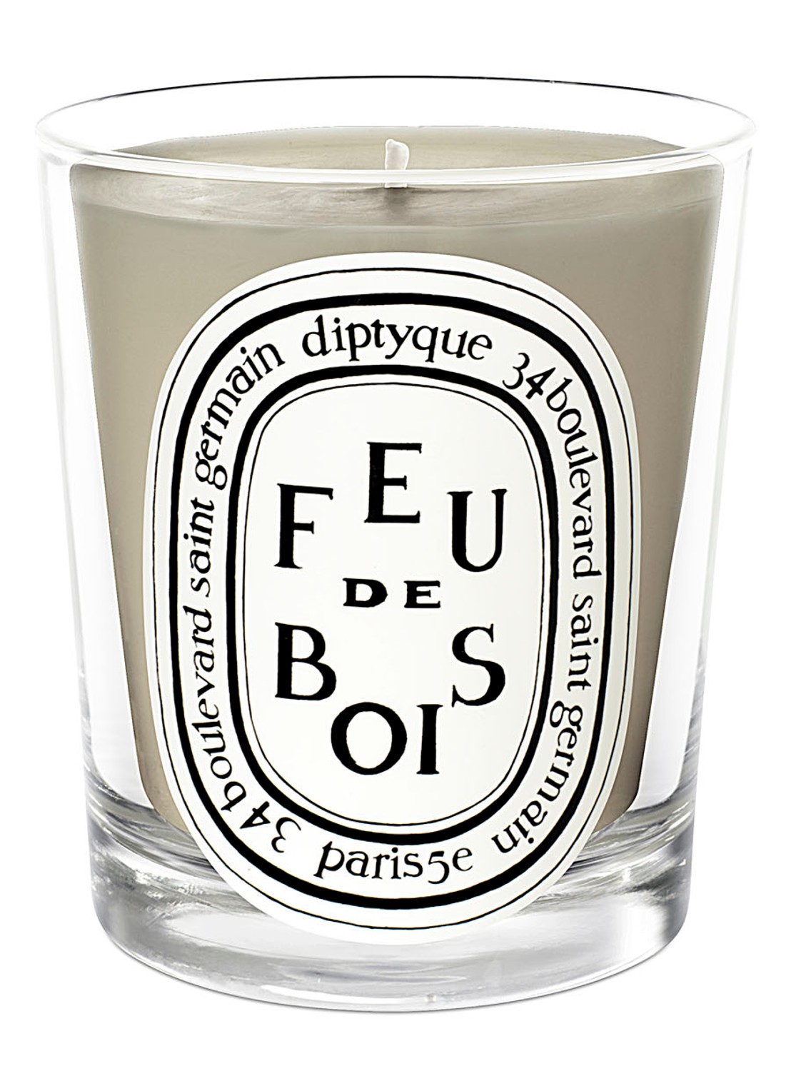 DIPTYQUE Feu de Bois mini geurkaars - voorkant lichtbruin