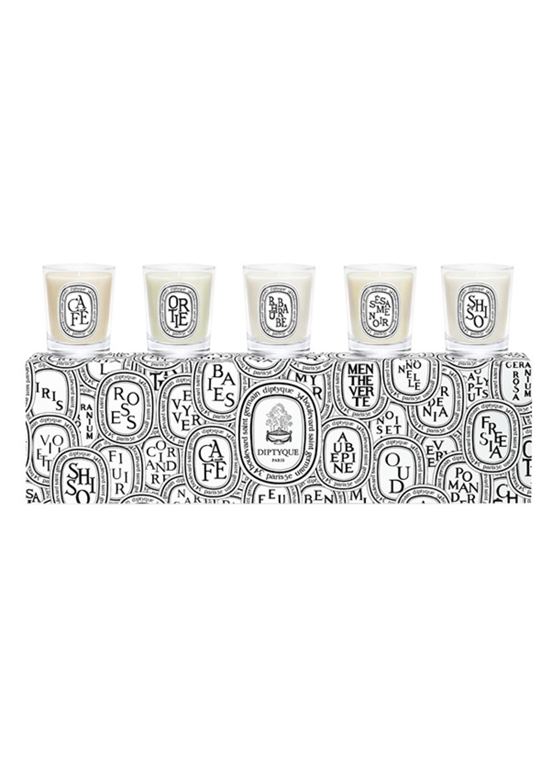 DIPTYQUE Geurkaars Set 5x35gr - voorkant beige