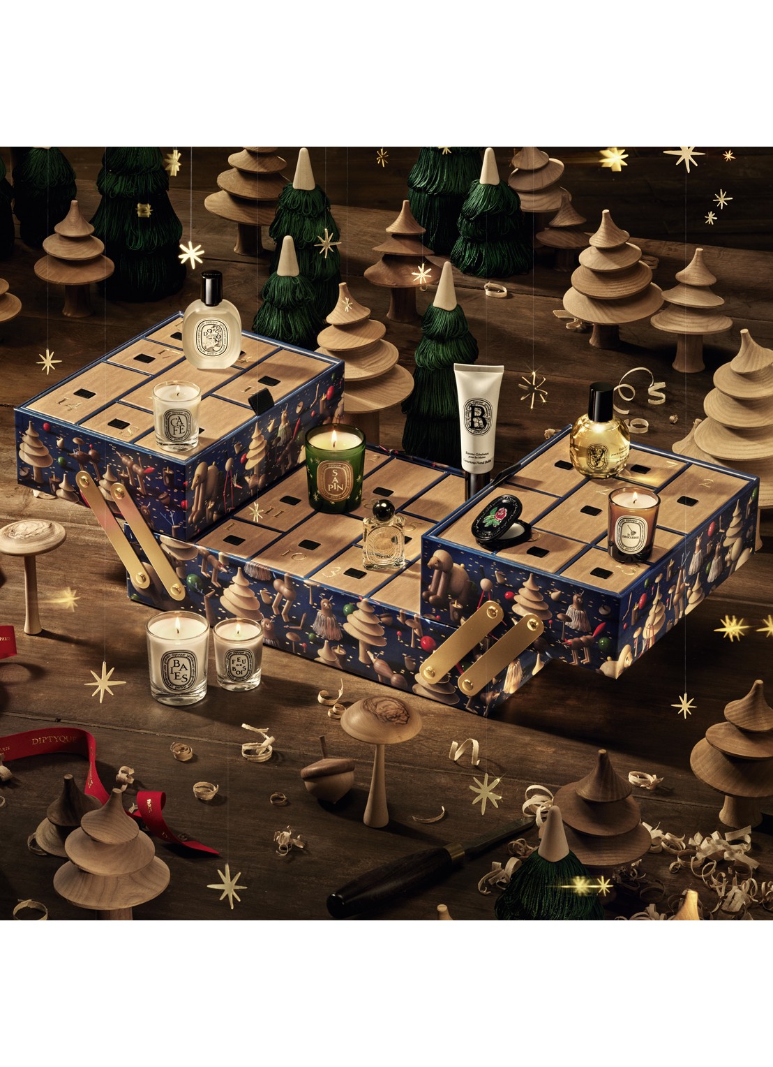 DIPTYQUE Limited Edition adventskalender - 25 dagen - detail 5 donkerblauw