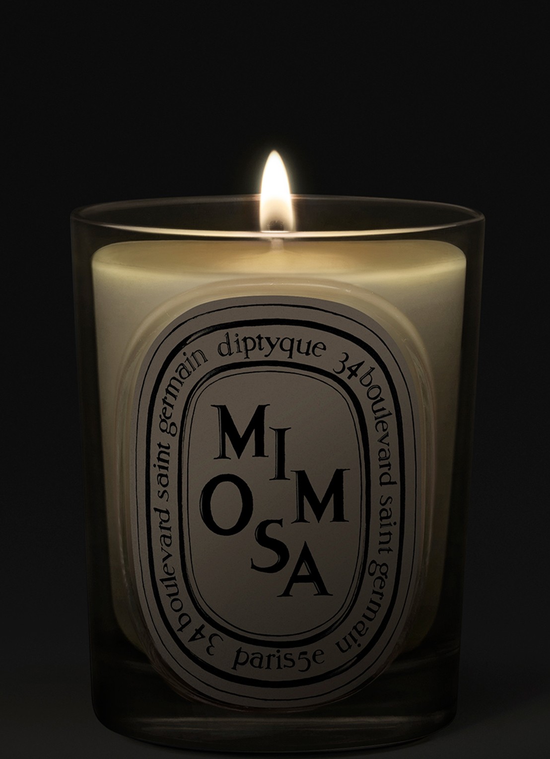 DIPTYQUE Mimosa Classic geurkaars 190 gram - voorkant 2 beige