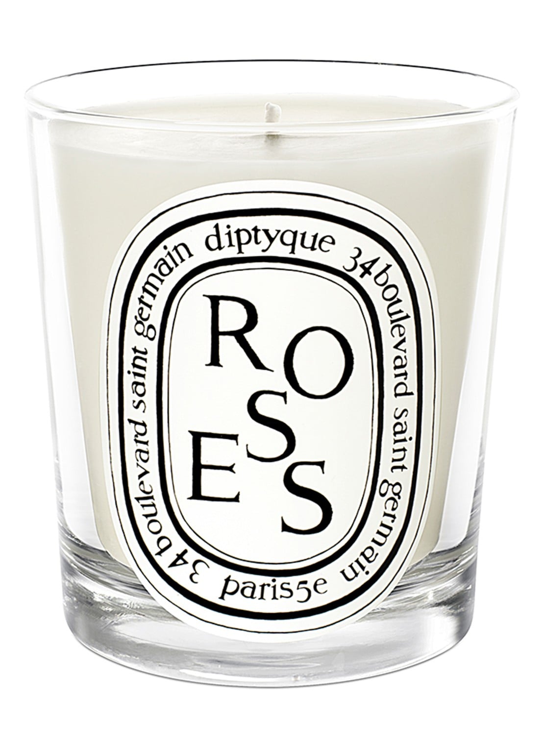 DIPTYQUE Mini Roses Scented Candle - mini geurkaars 70 gram - voorkant creme