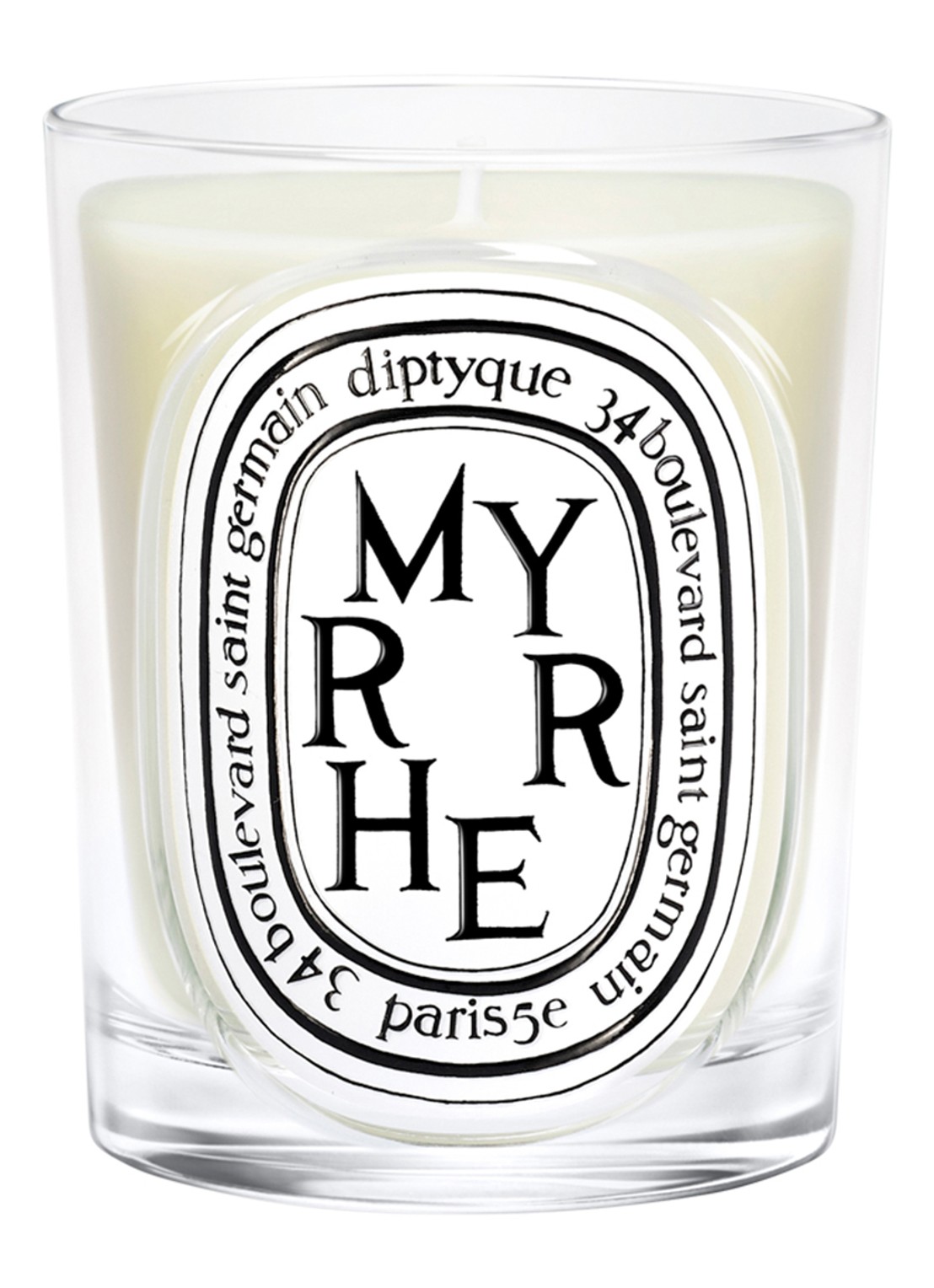 DIPTYQUE Myrrhe Classic geurkaars 190 gram - voorkant beige