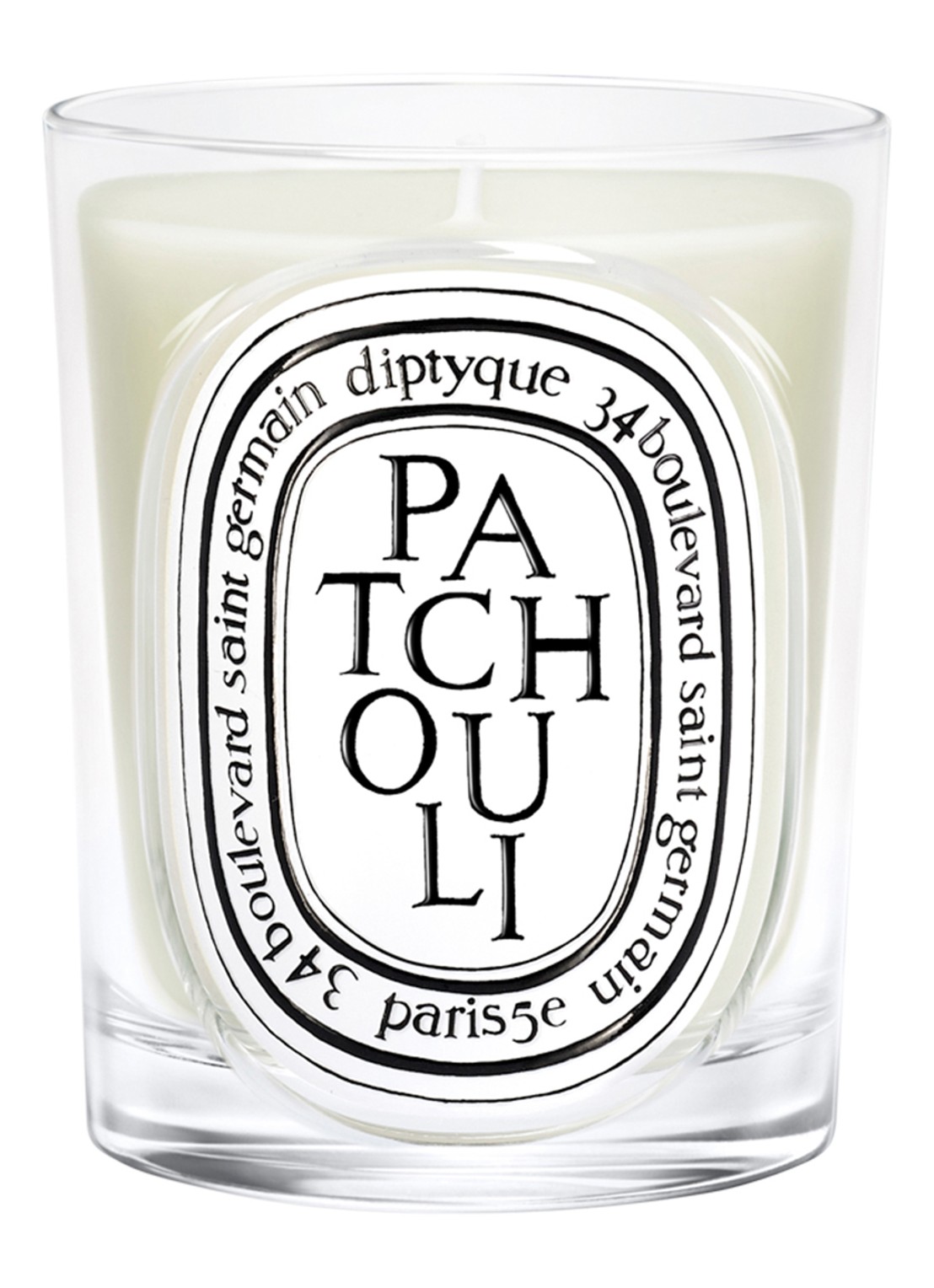 DIPTYQUE Patchouli Classic geurkaars 190 gram - voorkant 3 beige