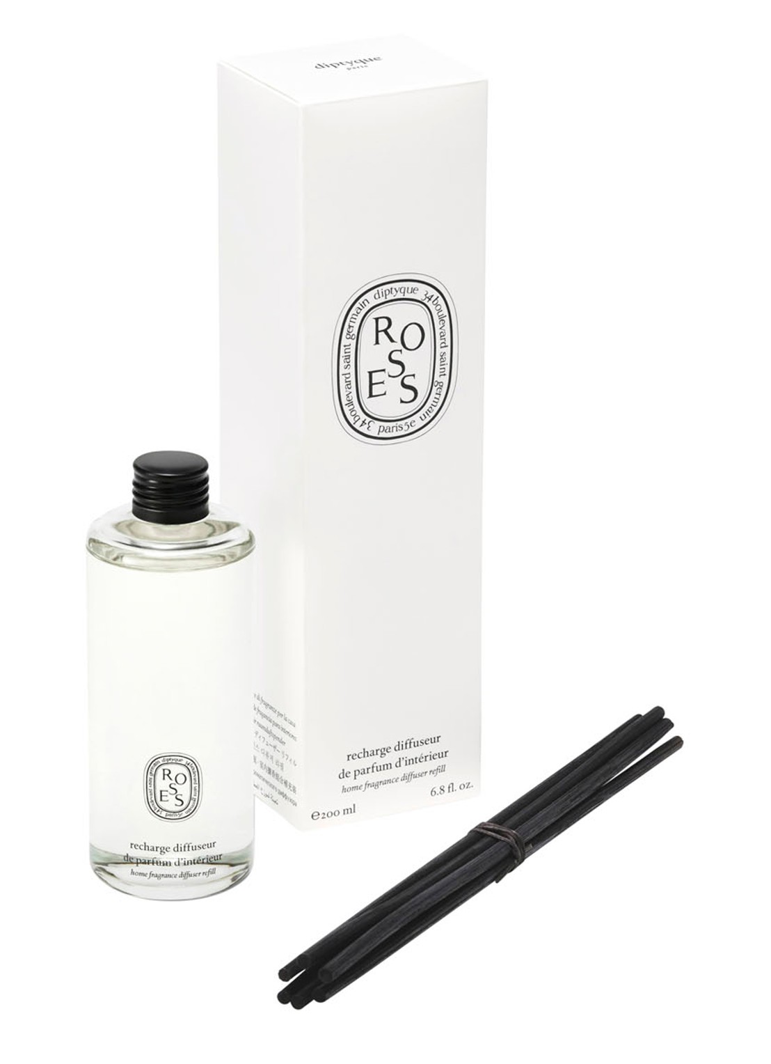 DIPTYQUE Reed Diffuser Roses Refill - navulling voor geurstokjes 200 ml - voorkant 2 undefined