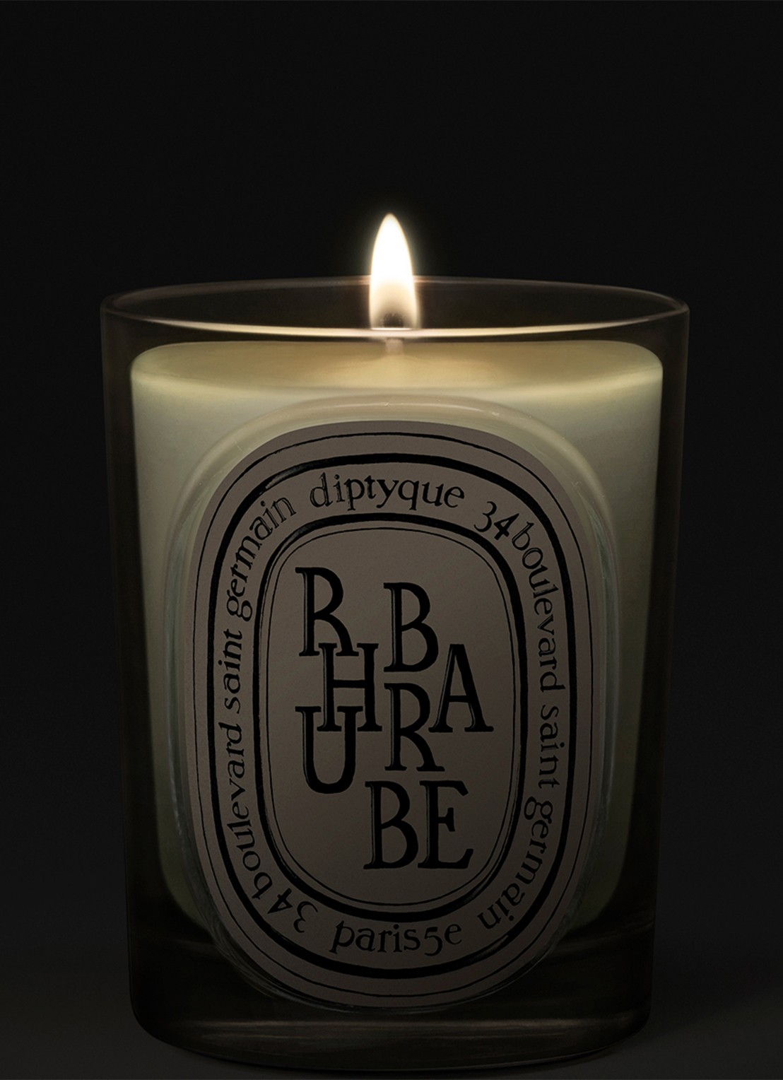 DIPTYQUE Rhubarbe Classic geurkaars 190 gram - voorkant 2 beige