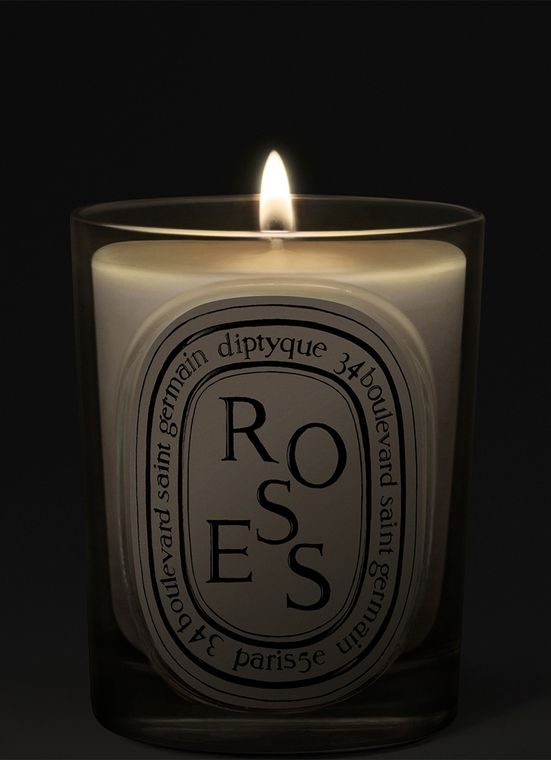 DIPTYQUE Roses Classic geurkaars 190 gram - voorkant 4 beige