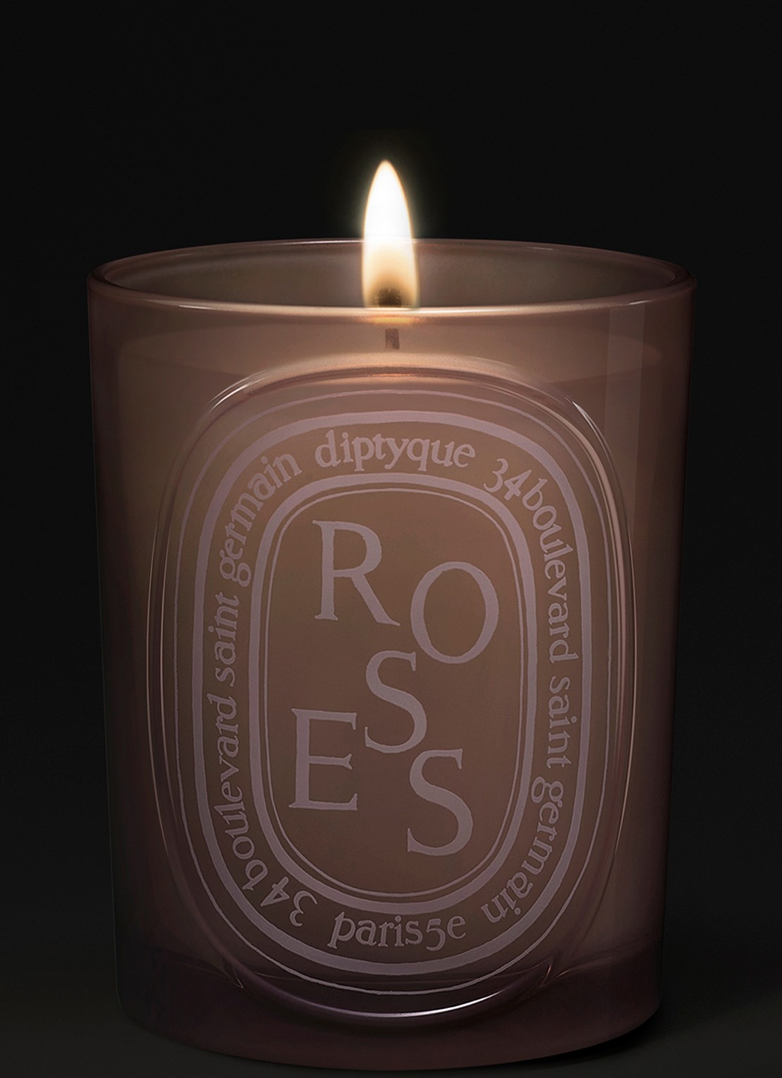 DIPTYQUE Roses geurkaars 300 gram - voorkant 2 beige