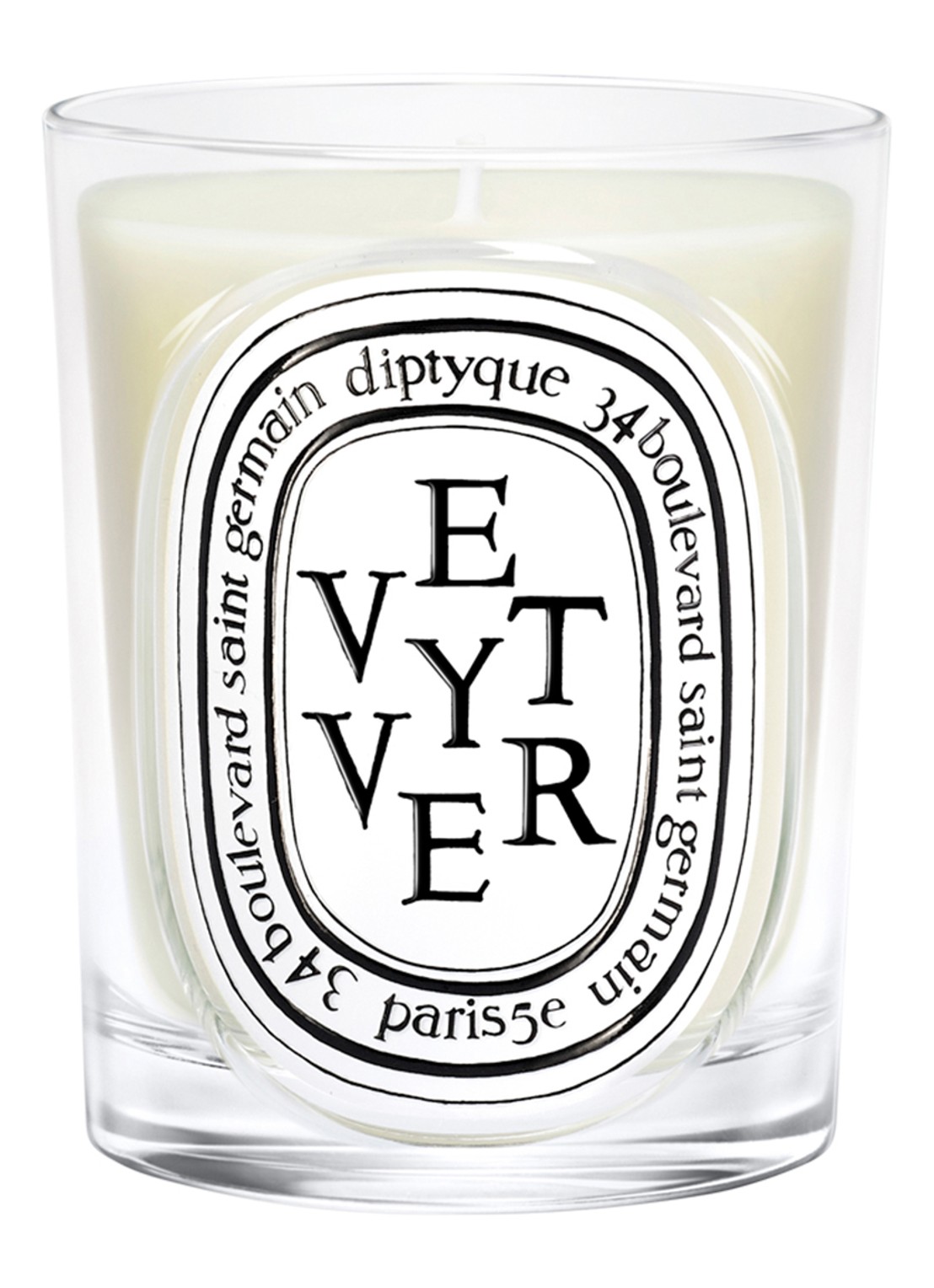 DIPTYQUE Vetyver Classic geurkaars 190 gram - voorkant beige