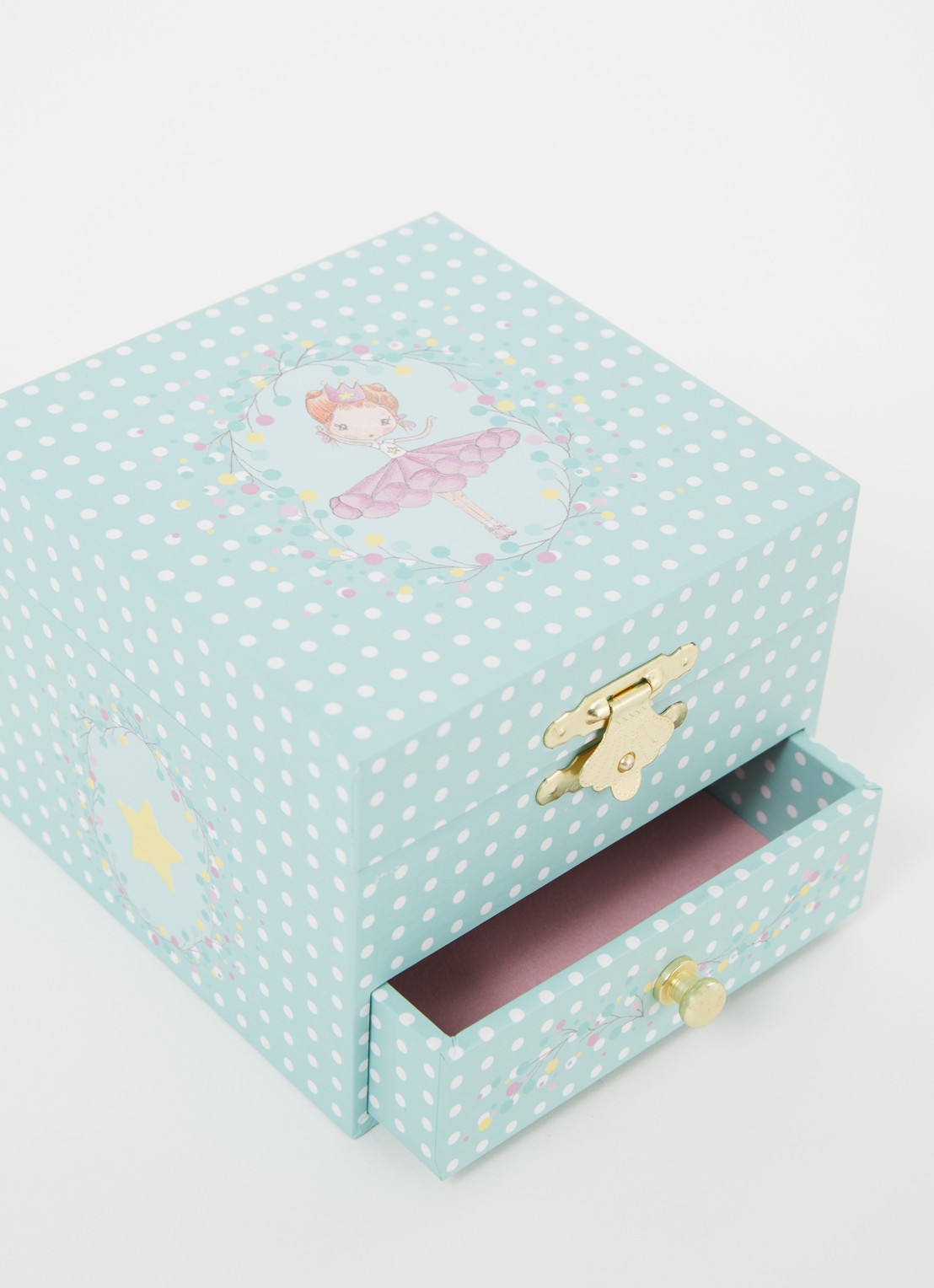 Djeco Ballerina sieraden muziekdoosje - voorkant 2 mint