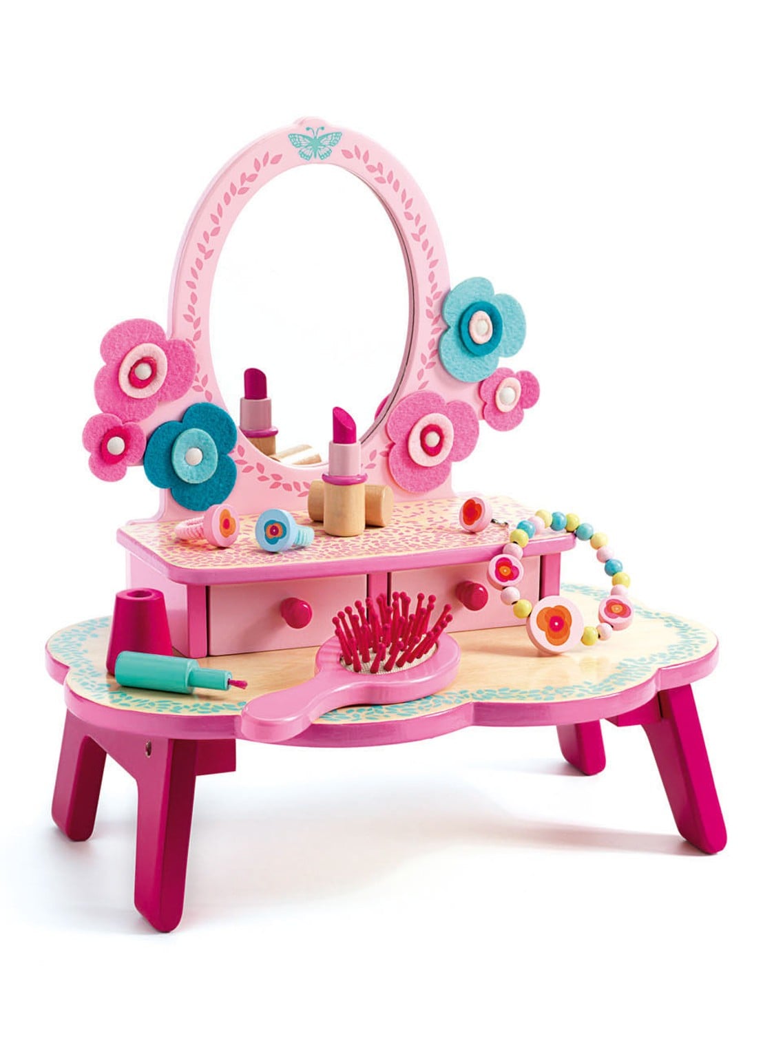 Djeco Flora's kaptafel - voorkant roze