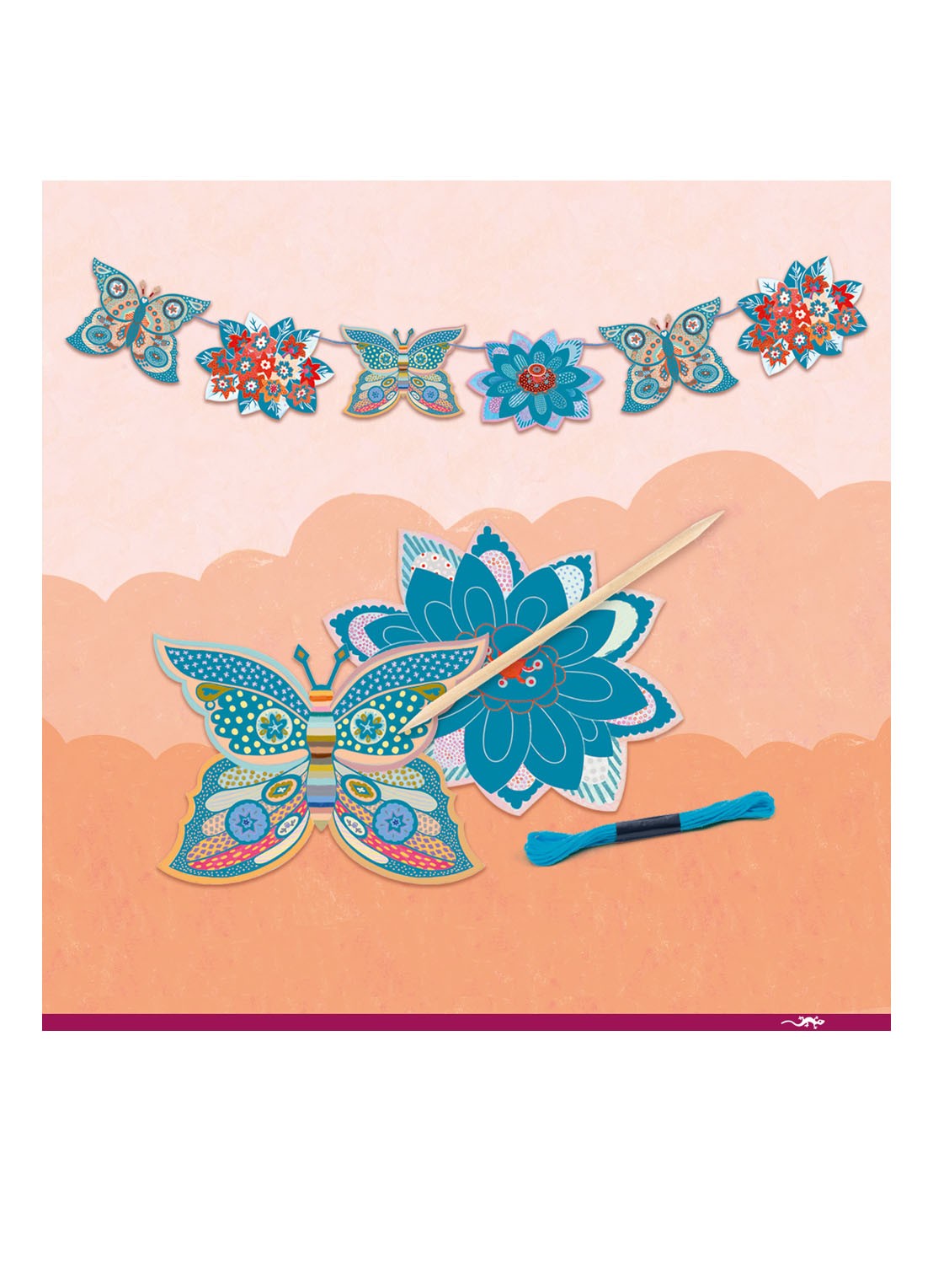 Djeco Flower Box Creatieve Knutselset - voorkant 3 multicolor