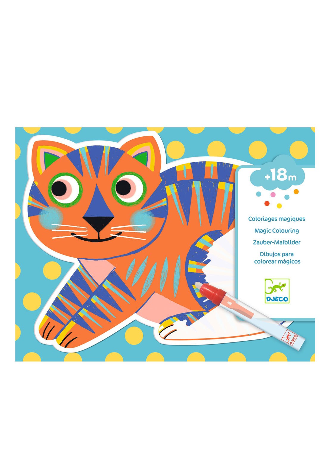 Djeco Magic Colouring Animalo-Ma knutselboek - voorkant multicolor