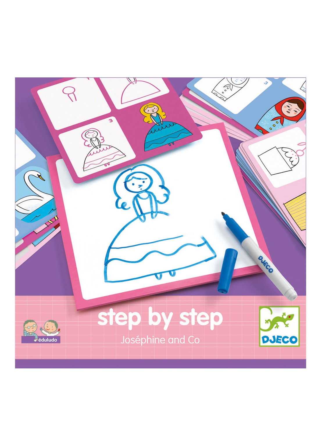 Djeco Step by Step Joséphine and Co tekenset - voorkant undefined