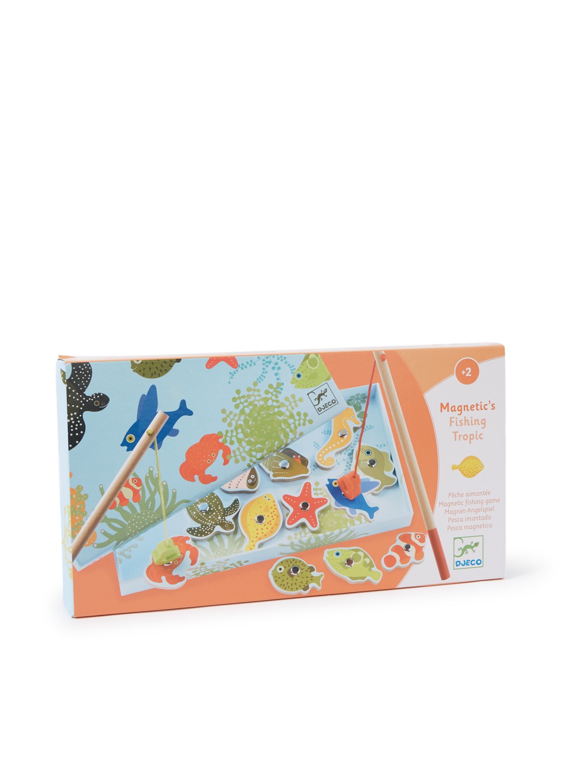 Djeco Tropic visspel - voorkant oranje