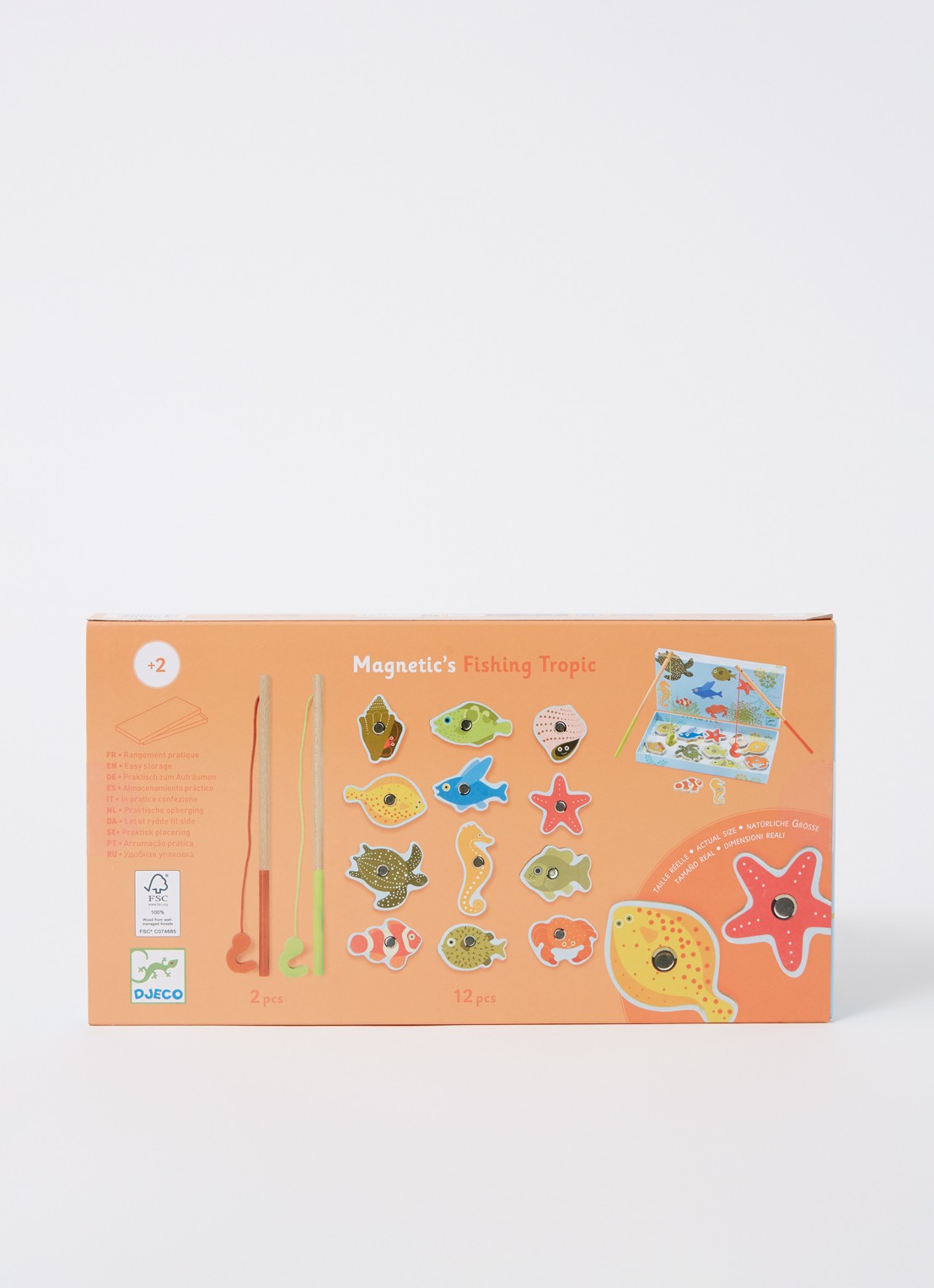 Djeco Tropic visspel - voorkant 2 oranje
