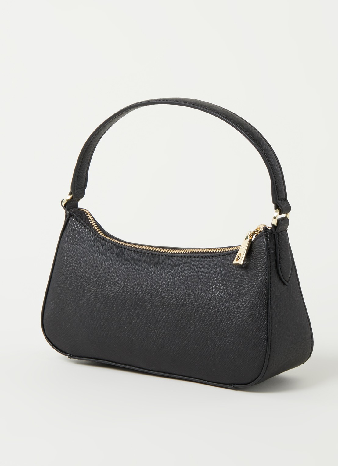 DKNY Carol schoudertas van leer - achterkant 4 zwart