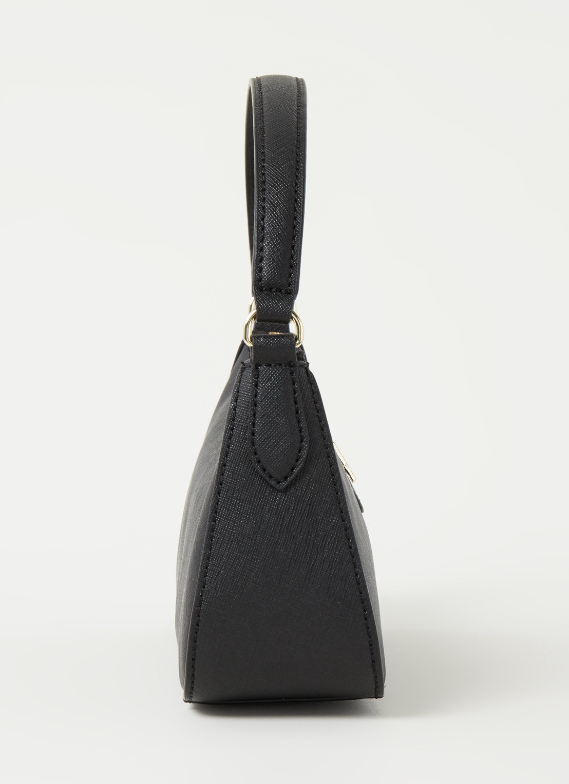 DKNY Carol schoudertas van leer - detail 3 zwart
