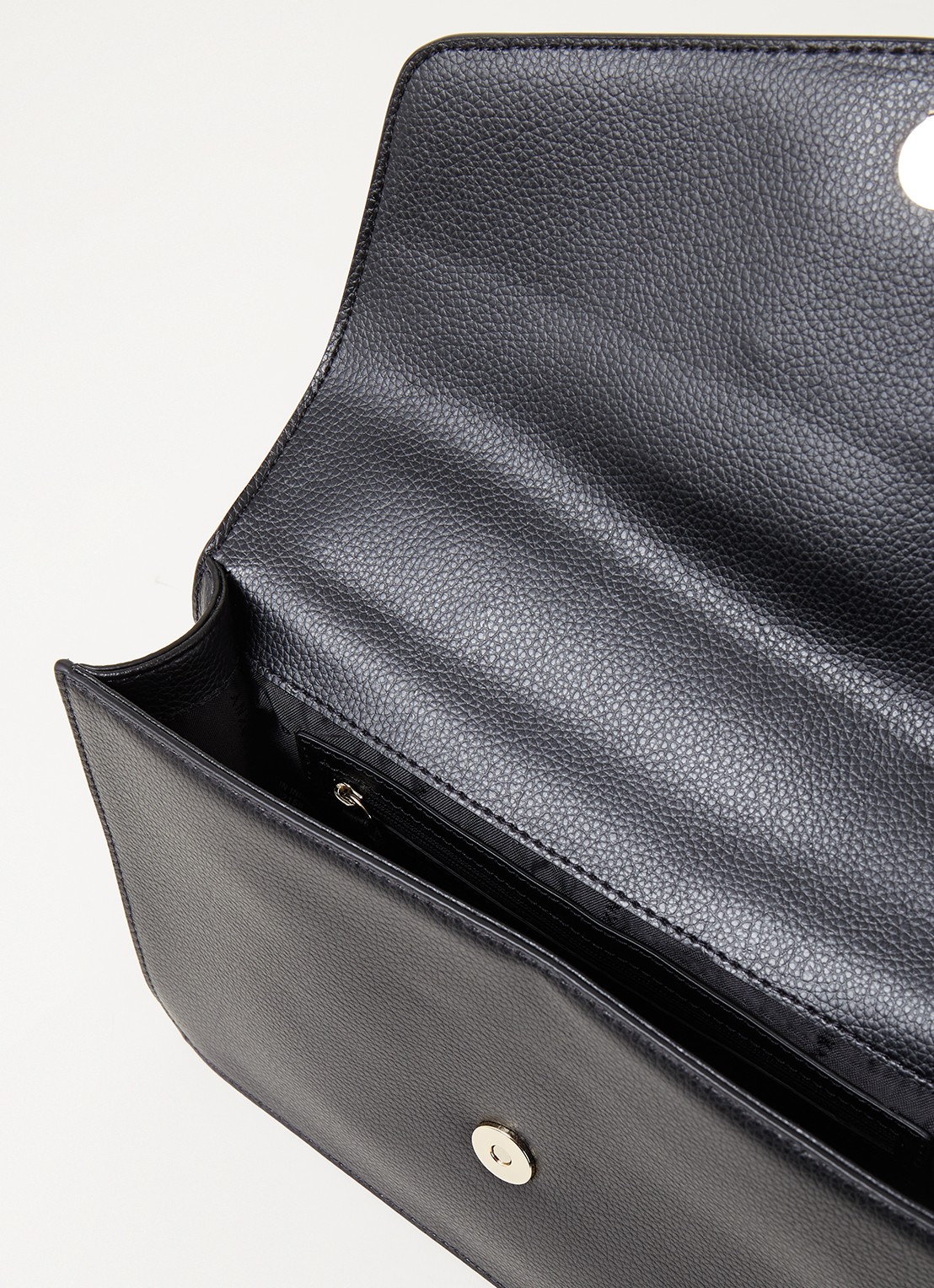 DKNY Elissa Large schoudertas van leer - detail 3 zwart