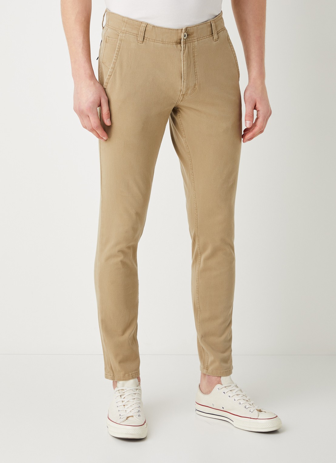 Dockers Alpha skinny fit chino met steekzakken  - detail 2 khaki