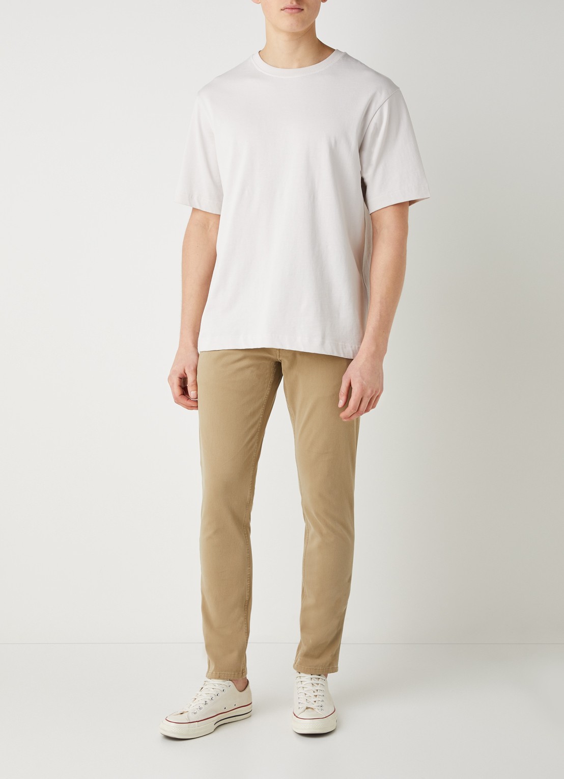 Dockers Alpha skinny fit chino met steekzakken  - voorkant 5 khaki