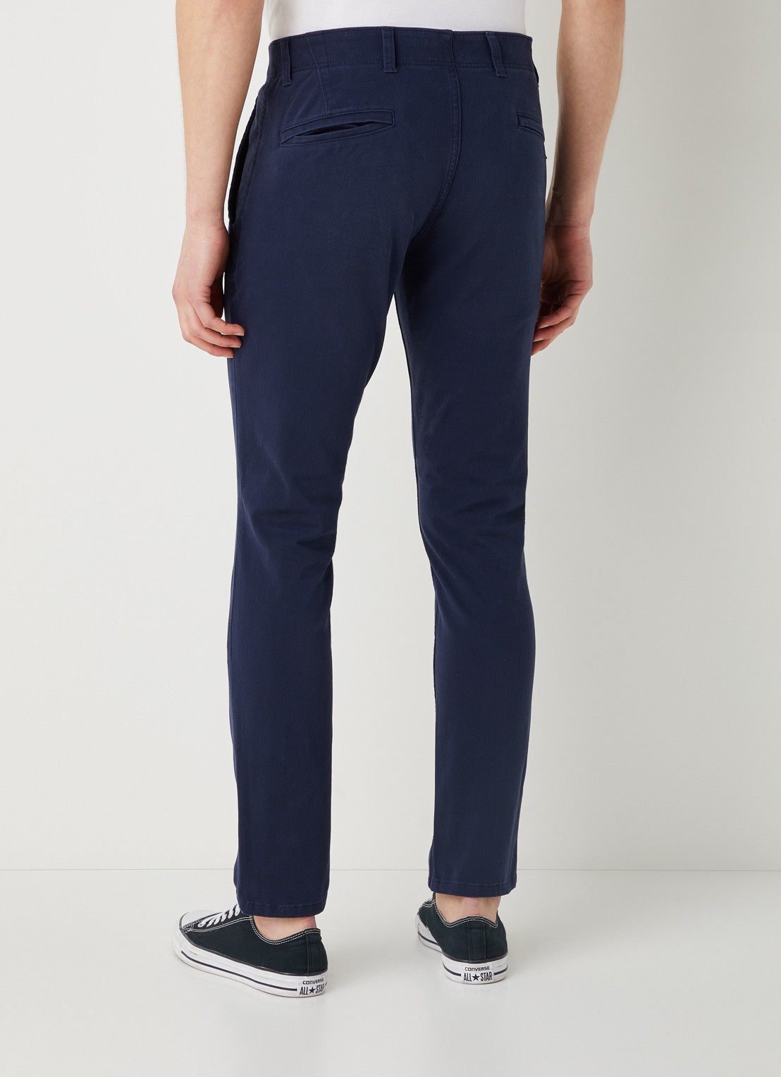 Dockers Alpha skinny fit chino met steekzakken  - achterkant 5 blauw