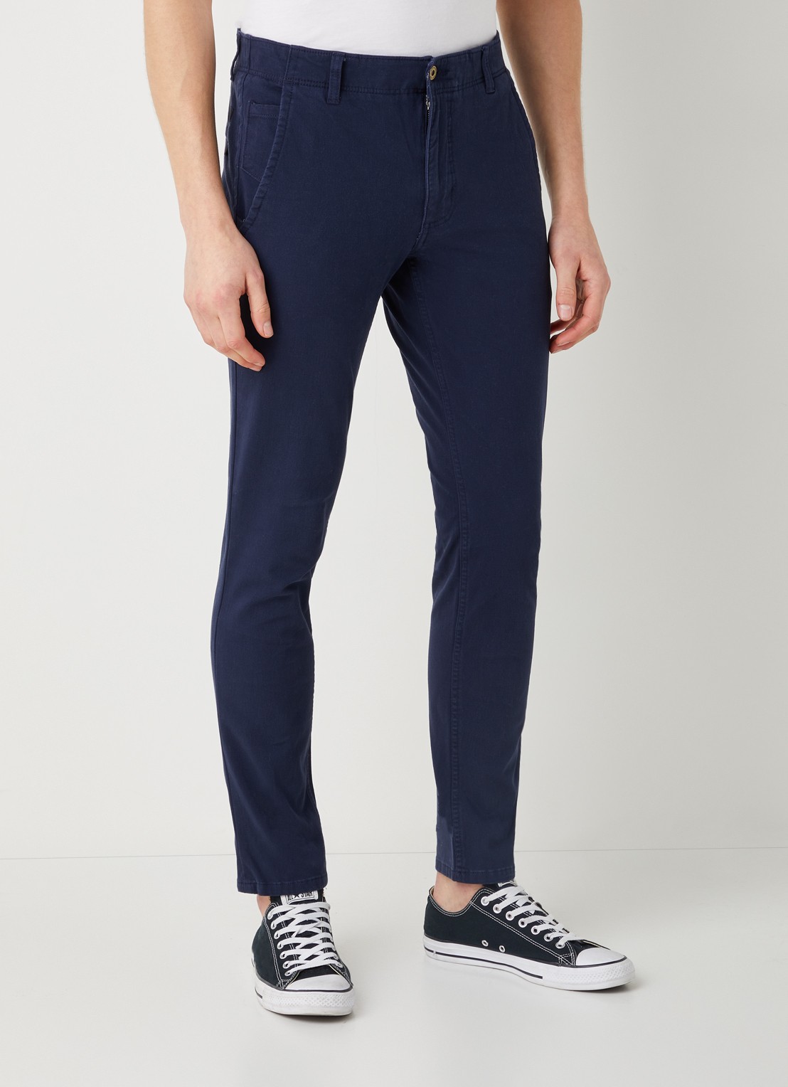 Dockers Alpha skinny fit chino met steekzakken  - detail 3 blauw