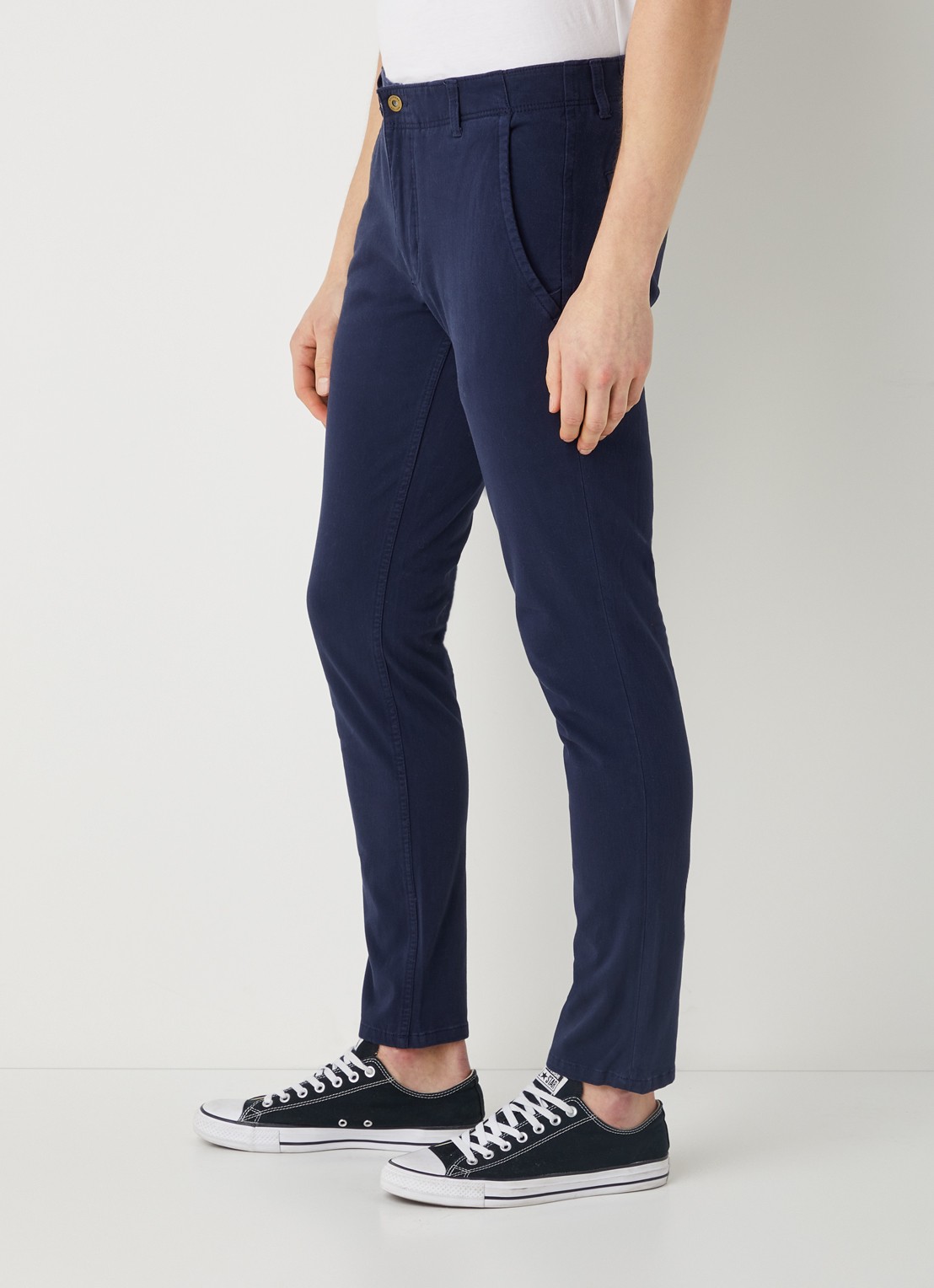 Dockers Alpha skinny fit chino met steekzakken  - detail 4 blauw