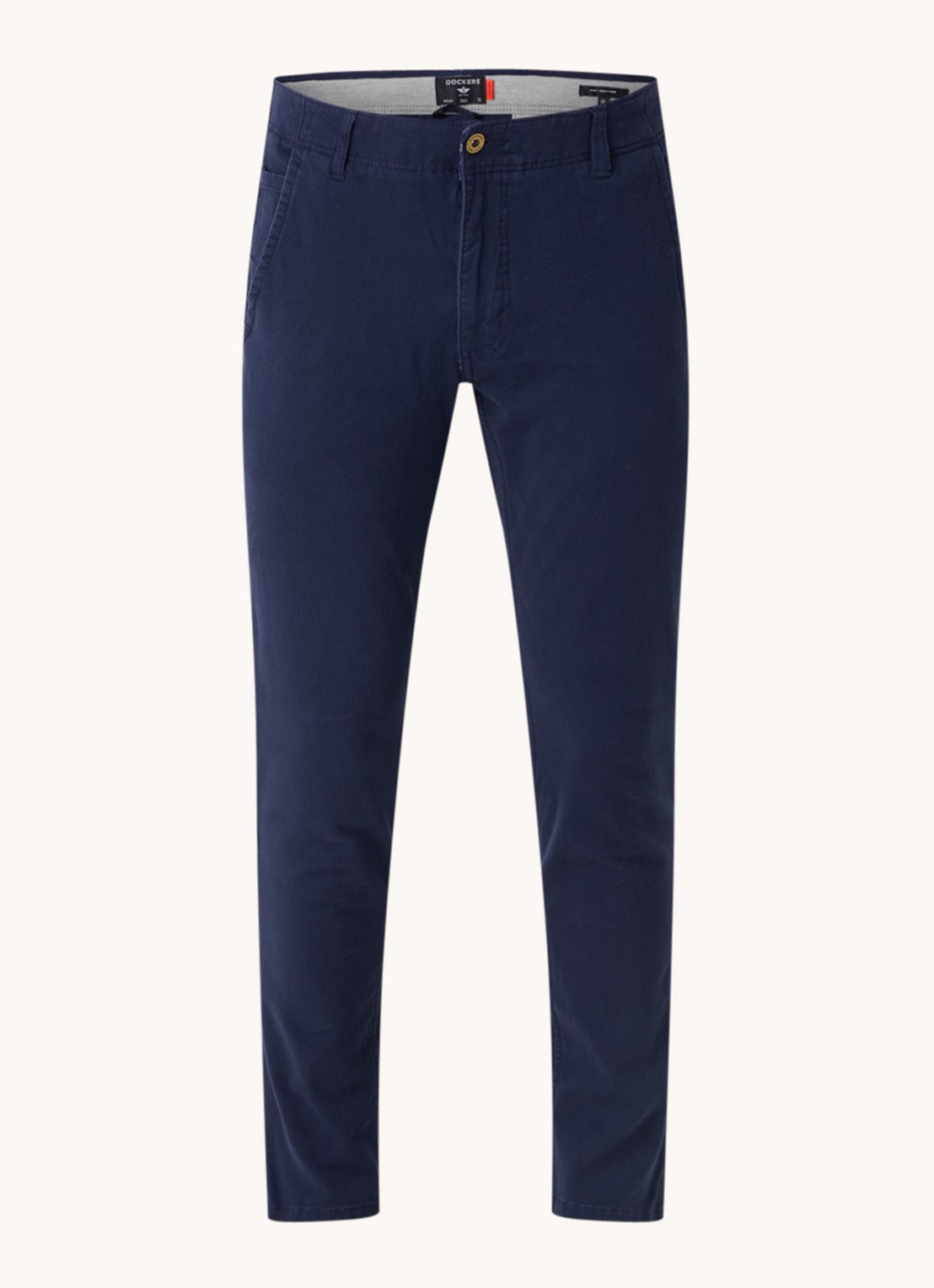 Dockers Alpha skinny fit chino met steekzakken  - voorkant blauw