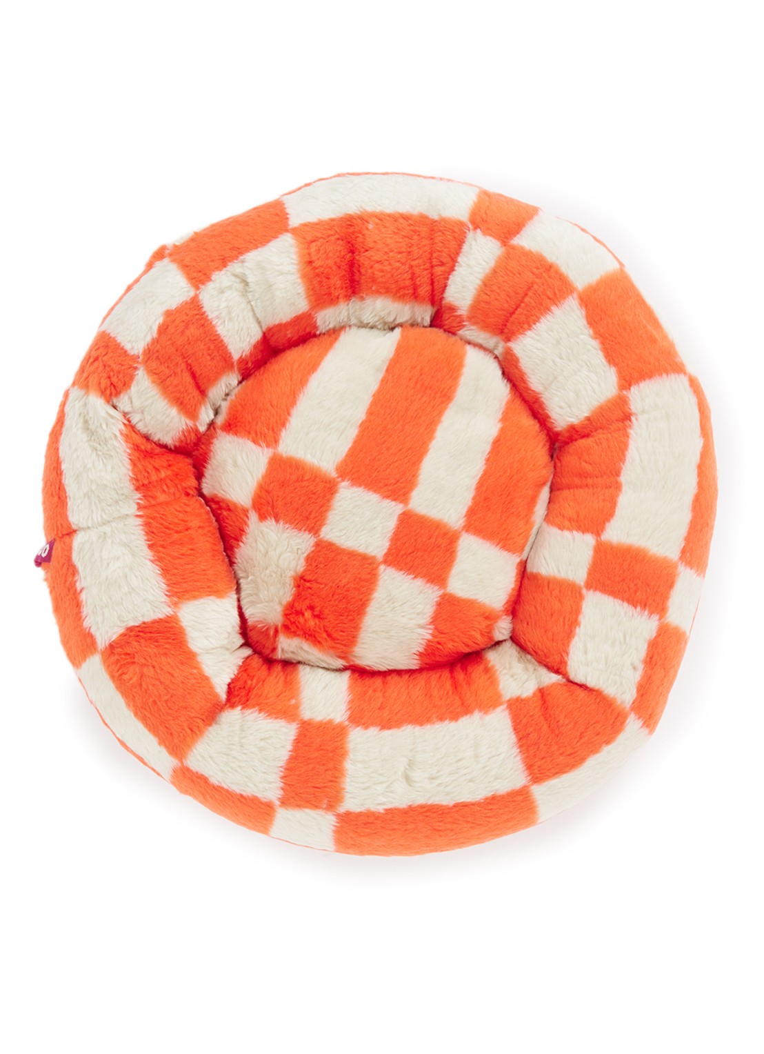 DOGGUO Block hondenmand met print 50 x 50 cm - voorkant oranje