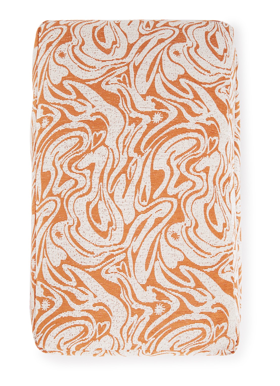 DOGGUO Swirl hondenmand met print 105 x 65 cm - voorkant 3 oranje