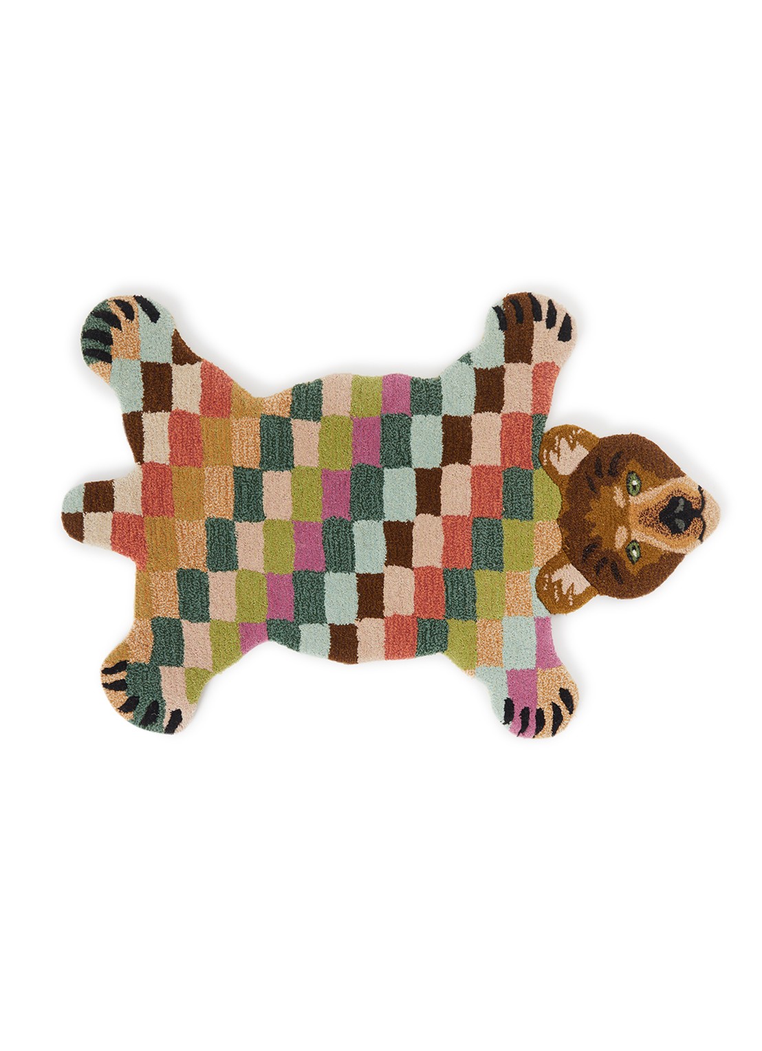 Doing Goods Archie Check vloerkleed 145x97cm - voorkant 3 multicolor