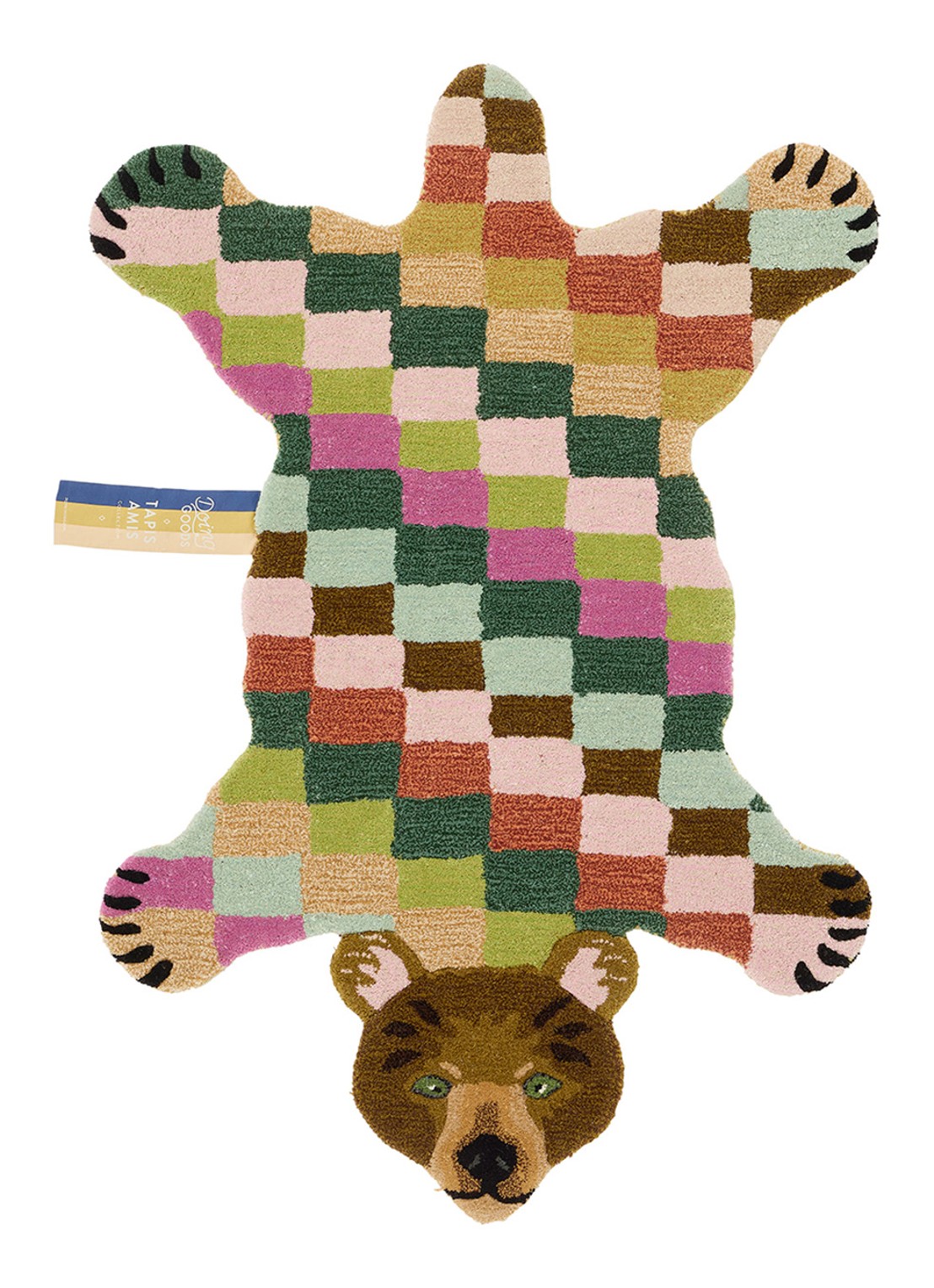 Doing Goods Archie Check vloerkleed 145x97cm - voorkant 5 multicolor