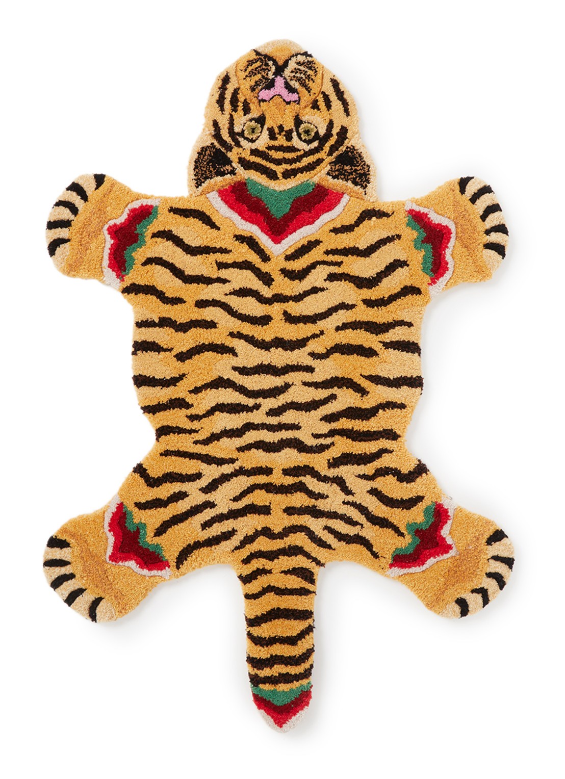 Doing Goods Babul Bombay Tiger vloerkleed - voorkant 2 oranje