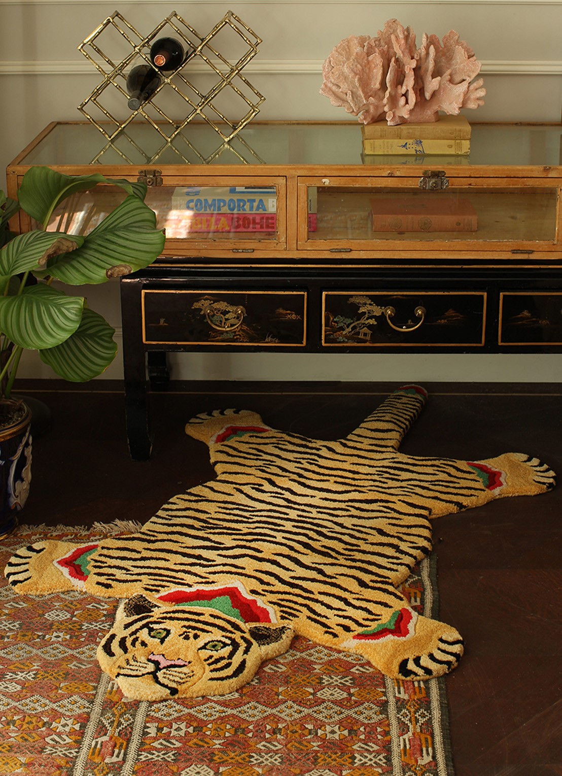 Doing Goods Babul Bombay Tiger vloerkleed - detail 6 oranje