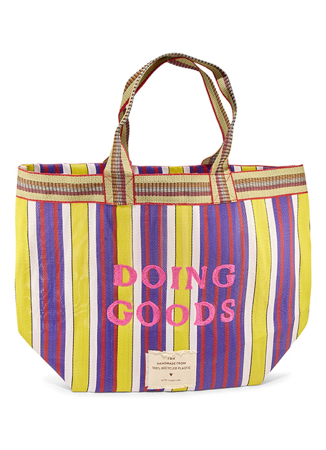 Doing Goods Barry strandtas - voorkant 2 geel