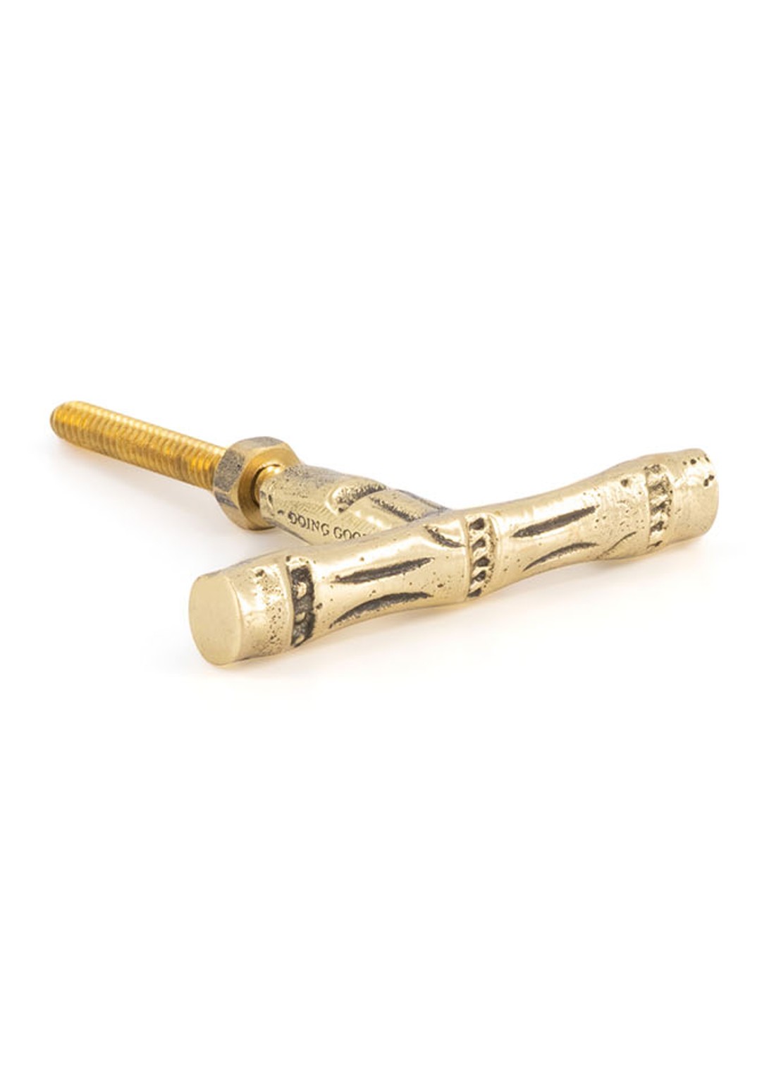 Doing Goods Bodhi Bamboo deurknop - achterkant 5 messing