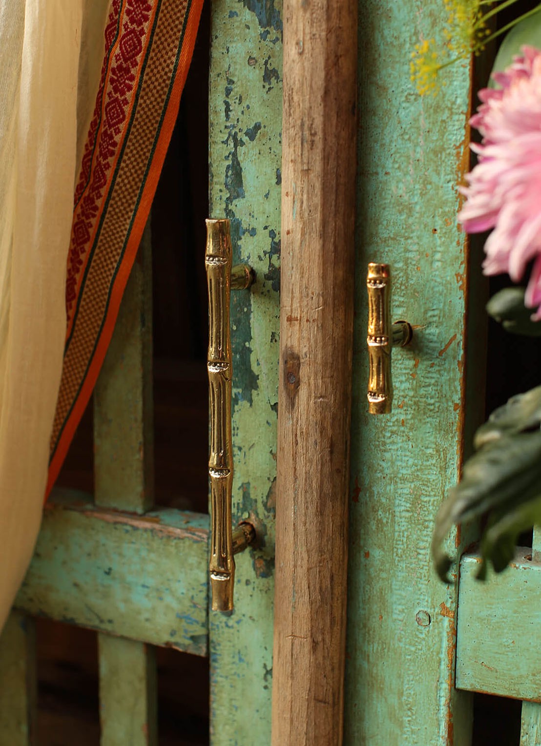 Doing Goods Bodhi Bamboo deurknop - voorkant 4 messing