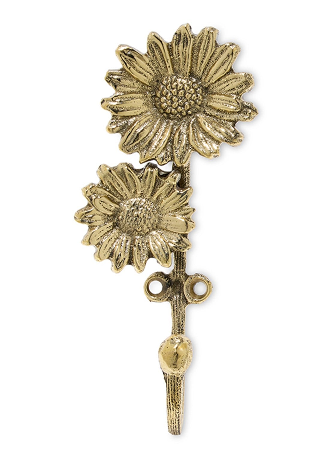 Doing Goods Breezy Double Daisy wandhaak 12 cm - detail goud