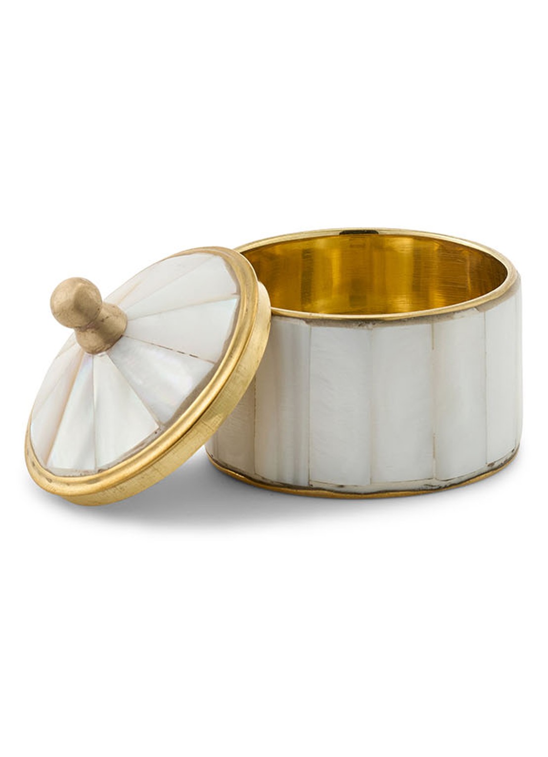 Doing Goods Chelsey Pearly Circus opbergdoos 4,5 cm - voorkant 2 gebroken wit