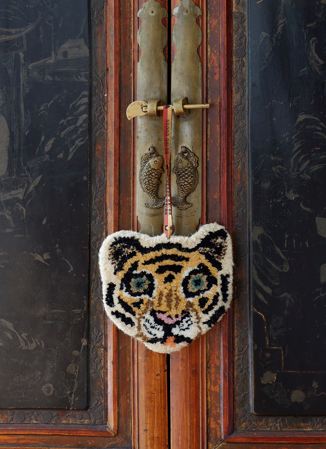 Doing Goods Cloudy Tiger Cub hanger 18 cm - detail 3 oranje