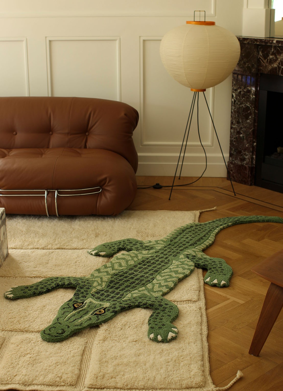 Doing Goods Coolio Crocodile vloerkleed 193 x 88 cm - voorkant 2 undefined