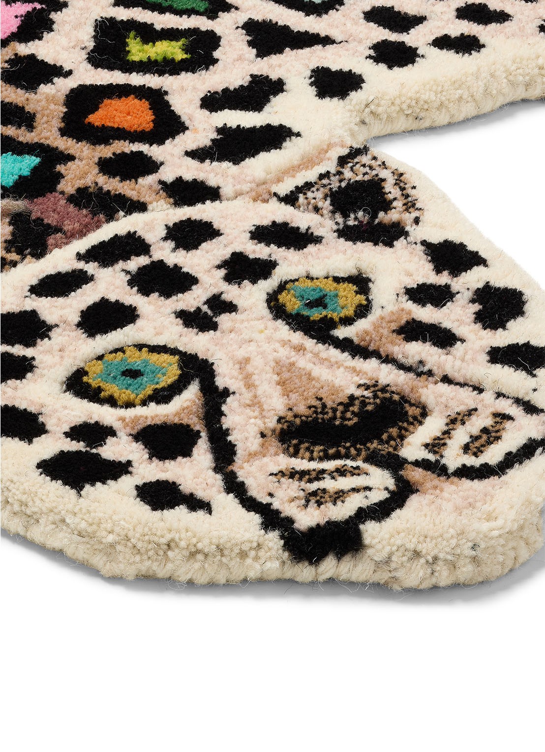 Doing Goods Disco Luipaard vloerkleed 90 x 63 cm - achterkant bruin