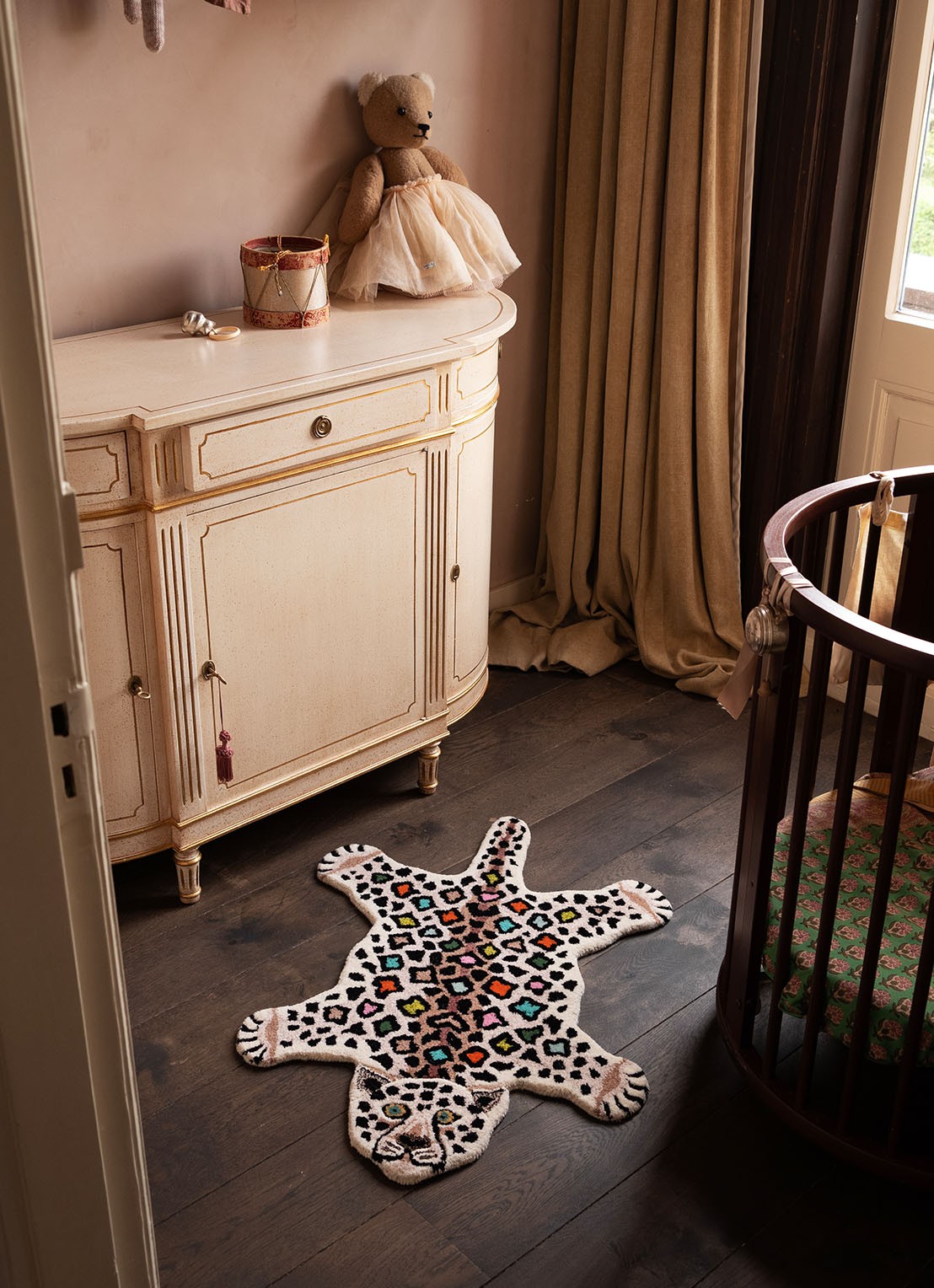 Doing Goods Disco Luipaard vloerkleed 90 x 63 cm - voorkant 4 bruin