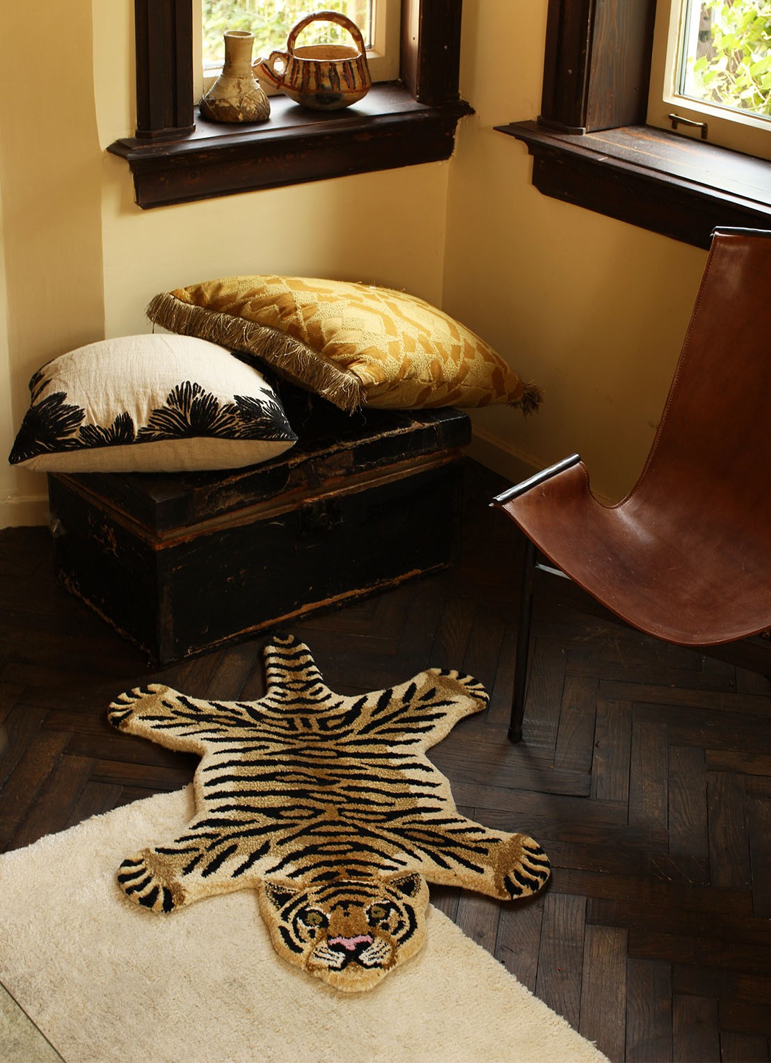 Doing Goods Drowsy Tiger Small vloerkleed 100 x 65 cm - detail 3 beige