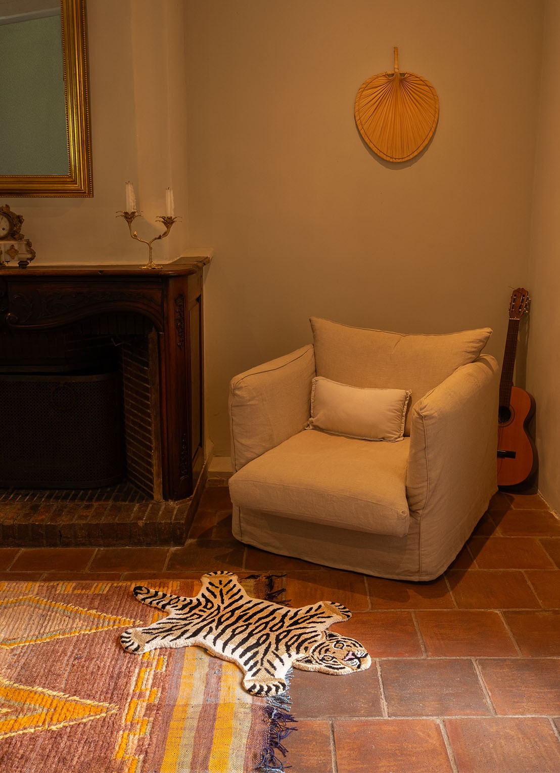Doing Goods Drowsy Tiger Small vloerkleed 100 x 65 cm - detail 4 beige